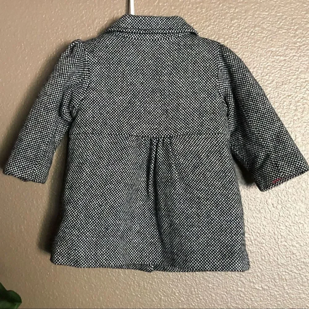 Old Navy Toddler Girl Black Tweed Pea Coat